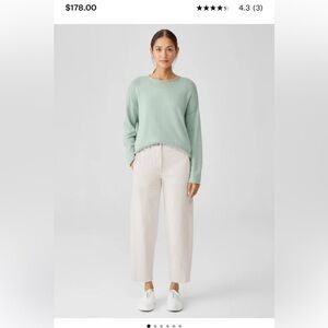 Eileen Fisher undyed organic cotton stretch denim. Size 12.